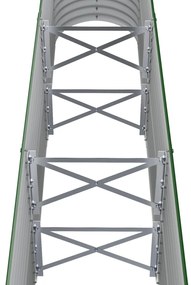 Canteiro elevado jardim 152x40x68 cm aço revestido a pó verde