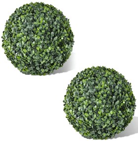 vidaXL Bolas de buxos artificiais 2 pcs 35 cm