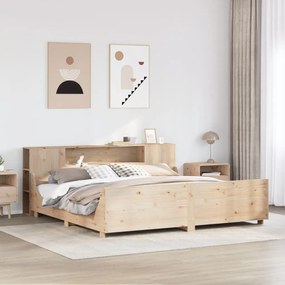 vidaXL Cama sem colchão 200x200 cm madeira de pinho maciça