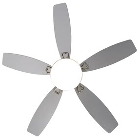 Ventilador de teto em aço com comando remoto incl. LED - Malaki Moderno