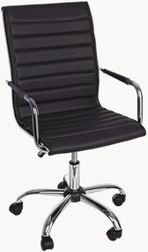 Cadeira de escritório em couro sintético regulável em altura Sydney