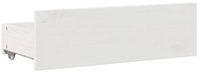 Cama sem colchão com gavetas 140x200 cm pinho maciço branco