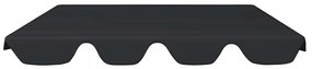 Toldo suplente baloiço jardim 188/168x145/110 cm preto