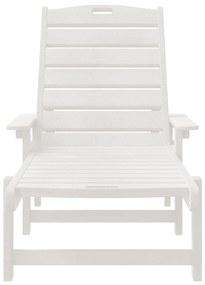 Espreguiçadeiras 2 pcs Branca 162x53x98.5 cm HDPE