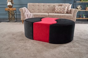 Pouffe Alya Puf – Black Red – 120 cm x 40 cm x 80 cm