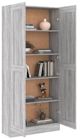 Estante 82,5x30,5x185,5 cm derivados de madeira cinzento sonoma