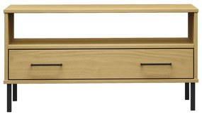Mesa centro c/ pernas de metal 85x50x45cm OSLO madeira castanho