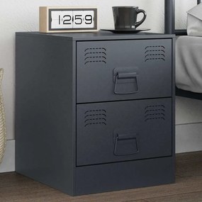 Mesa de cabeceira 34,5x39x44 cm aço antracite