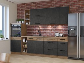 Conjunto de cozinha modular Wood Grey 137