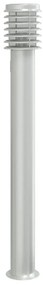 Candeeiro chão exterior c/ tomada 3pcs 110cm aço inox. prateado