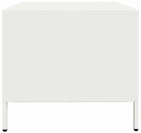 Mesa de centro 68,5x50x43,5 cm aço laminado a frio branco