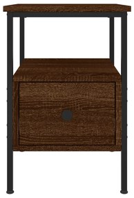 Mesas de cabeceira 2 pcs derivados de madeira carvalho castanho