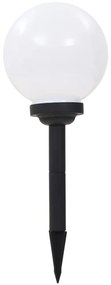 Candeeiro solar de exterior LED 3 pcs esférico 20 cm RGB