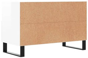 Móvel de TV 80x36x50 cm derivados de madeira branco brilhante