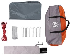 Lona de campismo 460x305x210 cm impermeável laranja