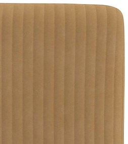 Cadeiras de jantar 6 pcs veludo castanho