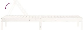 Espreguiçadeiras 2 pcs 199,5x60x74 cm pinho maciço branco