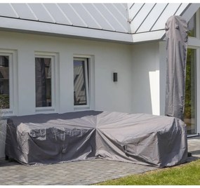 Cobertura p/ lounge de exterior 270x210x90cm direita cinzento