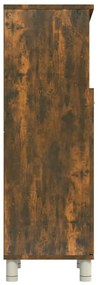 Armário de casa de banho 30x30x95 cm madeira carvalho fumado