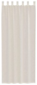 Cortinas de voile com aba 2 pcs creme