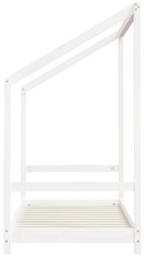Estrutura de cama infantil 80x160 cm pinho maciço branco