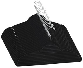 20 pcs conjunto de cabides antiderrapantes veludo preto