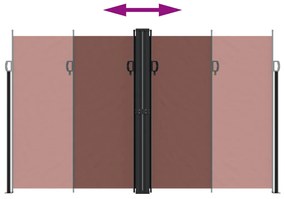 Toldo lateral retrátil 200x600 cm castanho