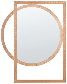 Espelho de parede castanho claro 56 x 71 cm LAURON Beliani