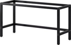 HOMCOM Estrutura de Pernas para Mesa em Aço com Pés Ajustáveis e Parafusos 150x50x81,5 cm Preto | Aosom Portugal