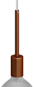 Casquilho E27 cilíndrico em metal - Braçadeira de 15cm - Cobre escovado
