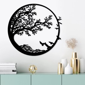 Acessório Decorativo de Parede em Metal Model-135 – Preto – 68 x 1,5 x
