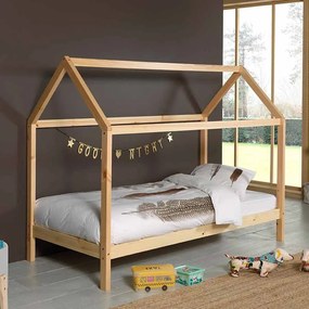 Cama infantil de Casa DALLAS LP 90x200 Com Estrado NATURAL