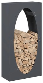 Suporte para lenha 50x23x100 cm aço laminado a frio antracite
