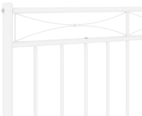 Cabeceira de cama 90 cm metal branco