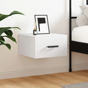 vidaXL Mesa de cabeceira montagem na parede 35x35x20 cm branco
