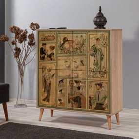 Armário Multiuso Multilux – Carvalho Sonoma – 95x111x36 cm