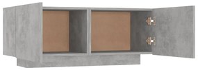 Mesa de cabeceira 100x35x40 cm contraplacado cinzento cimento