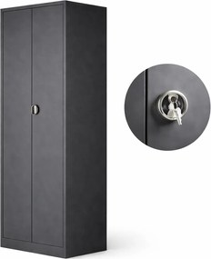 Armário de Escritório Contabilidade 1950x1000x420mm Preto - OFI