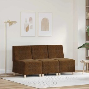 vidaXL Cadeira Sofa 3 pcs Castanho 55 x 74 x 82 cm