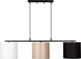 Candeeiro de Teto Valiz – Preto, Creme, Branco – 110 x 20 cm