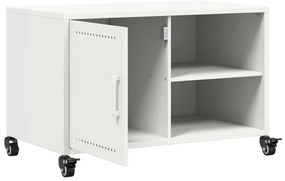 Móvel de TV 68x39x43,5 cm aço branco