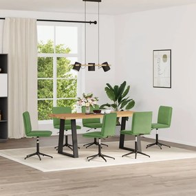 vidaXL Cadeiras de jantar 6 pcs veludo verde-claro