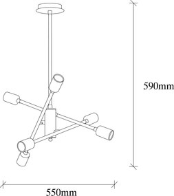 Candeeiro de Teto Ozbest – Branco – 55 x 55 cm