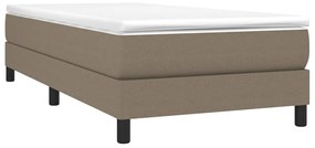 Estrutura de cama 90x190 cm tecido cinza-acastanhado