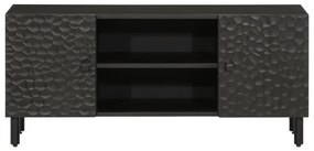 Móvel de TV 105x33x46 cm madeira de mangueira maciça preto