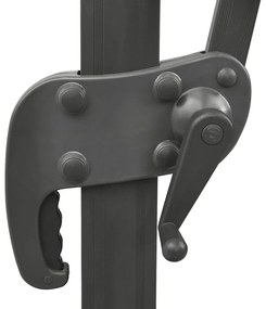 Guarda-sol jardim cantilever c/ poste e luzes LED 300 cm bordô