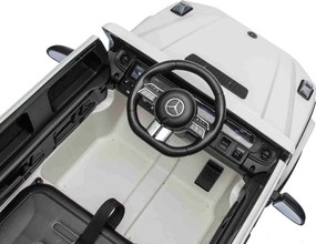 Carro elétrico Crianças 3 a 7 anos Mercedes-Benz 12V G580 Bateria Lìtio, controlo Remoto Branco