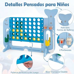 Jogo Infantil 4 em 1, 140 x 47 x 108 cm, Altura Regulável, Azul