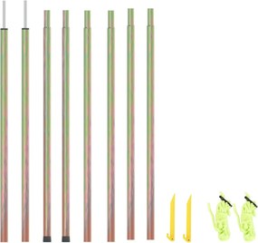vidaXL Postes para para-sol estilo vela 2 pcs 200 cm aço galvanizado