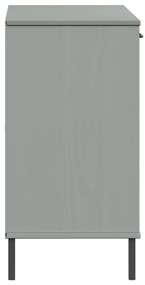 Aparador c/ pernas de metal 113x40x77 madeira maciça OSLO cinza